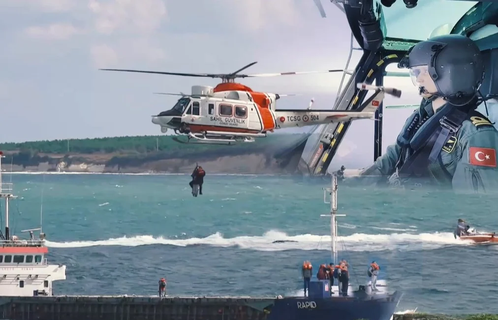 İlk kadın helikopter pilotu 7 denizciyi kurtardı! Tarih yazdı  İçişleri...